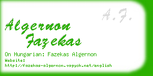 algernon fazekas business card